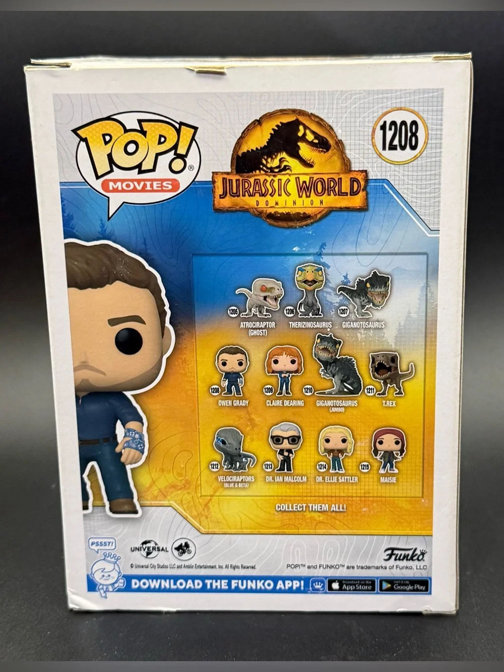 Funko Pop Movies #1208 Jurassic World Dominion Owen Grady Brand New